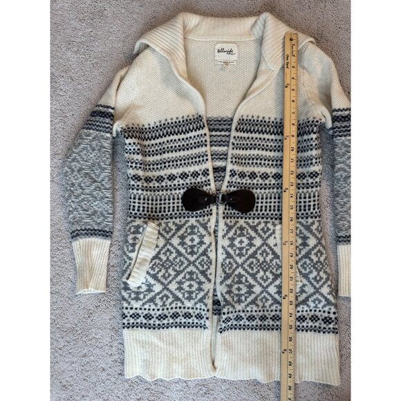 Telluride Clothing Womens Med Lambswool Blend Nordic Cardigan Sweater W/ Buckle - Picture 8 of 14